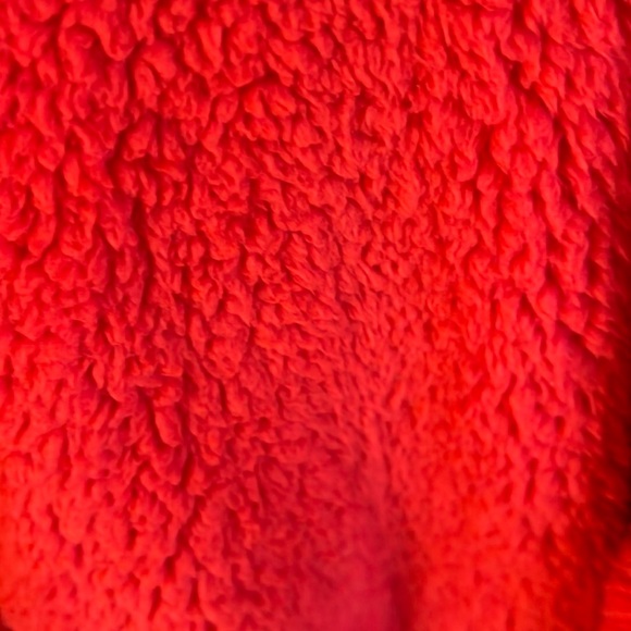 American Eagle NEW Bear Hug Zip up Women's Sherpa Jacket in Flame Red Sz M - Picture 6 of 13